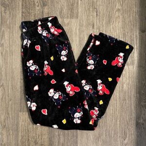 Kuromi/My Melody Black Pajama Pants
